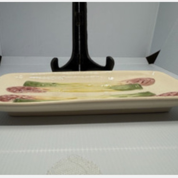 OLFAIRE Asparagus Rectangle Dish #7631 Made in Portugal 10" ~ Set of 2 - Picture 5 of 8